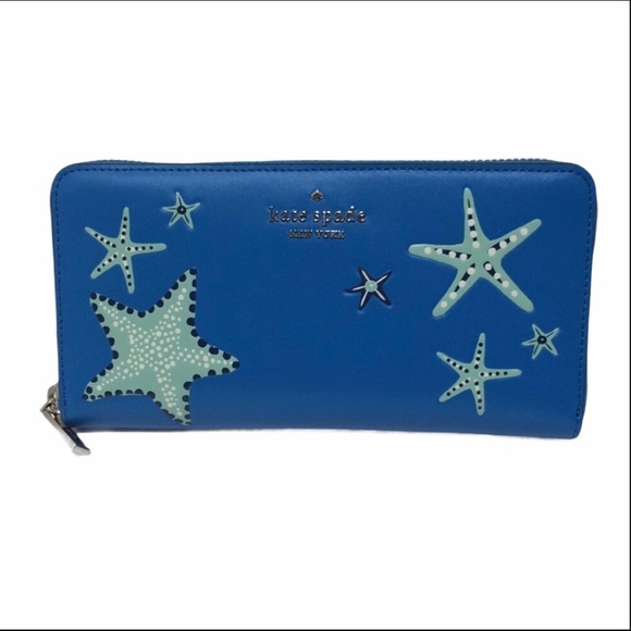kate spade Handbags - Kate spade large Zip Wallet “Shore Thing Blue Star
